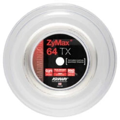 Ashaway ZyMax 64 TX 0.64mm Badminton 200M Reel -Racquet Gear ashaway zymax tx 64 0 64mm badminton 200m reel white 04184 94267.1698771941