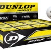 Dunlop Pro Double Yellow Dot WHITE Squash Balls 12 Pack -Racquet Gear dunlop pro double yellow dot white squash balls 12 pack 72757 18999.1698772837
