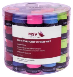 MSV Cyber Wet Overgrip 60 Pack -Racquet Gear msv cyber wet overgrip 60 pack assorted 43827 29358.1698772452
