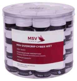 MSV Cyber Wet Overgrip 60 Pack -Racquet Gear msv cyber wet overgrip 60 pack white 58663.1709822233