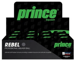 Prince Rebel Blue Dot Squash Balls 12 Pack