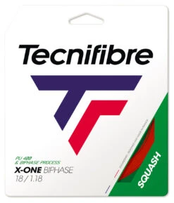 Tecnifibre X-One Biphase 18 1.18mm Squash Set -Racquet Gear tecnifibre x one biphase 18 1 18mm squash set red 53781 12163.1698769594