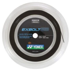 Yonex Exbolt 63 0.63mm Badminton 200M Reel -Racquet Gear yonex exbolt 63 0 63mm badminton 200m reel black 33731 82845.1698772696