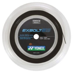 Yonex Exbolt 65 0.65mm Badminton 200M Reel -Racquet Gear yonex exbolt 65 0 65mm badminton 200m reel black 76624 95697.1698773268